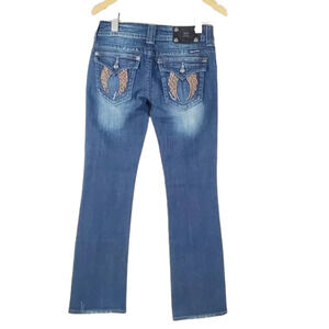 Miss Me Low-Rise Classic Denim Bootcut Medium Wash Blue Jeans Size 27